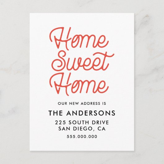 Carte Postale Accueil douce maison déménagement faire-part (Devant)