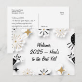 Carte Postale Accueil du Nouvel An inspiré (Devant / Derrière)