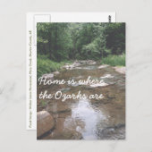 Carte Postale Accueil est là où se trouvent les Ozarks : Harp Cr (Devant / Derrière)