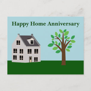 Carte Postale Accueil heureux Anniversaire Immobilier Maison sur