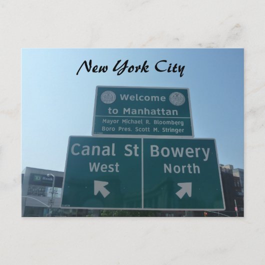 Carte Postale accueil manhattan (Devant)