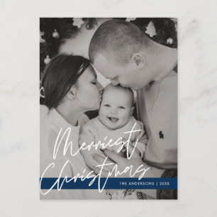 Carte Postale Accueil moderne, Joyeux Noël Photo de famille