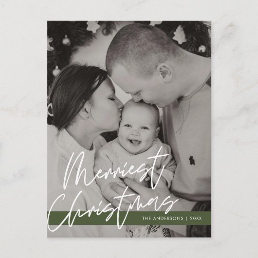Carte Postale Accueil moderne, Joyeux Noël Photo de famille (Devant)