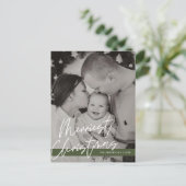 Carte Postale Accueil moderne, Joyeux Noël Photo de famille (Debout devant)