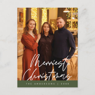 Carte Postale Accueil moderne, Joyeux Noël Photo de famille