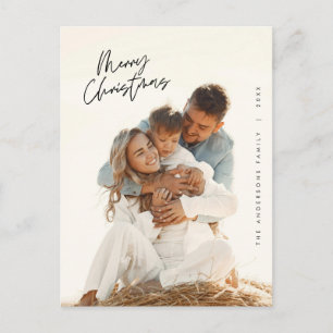 Carte Postale Accueil moderne, Joyeux Noël Photo de famille