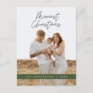 Carte Postale Accueil moderne, Joyeux Noël Photo de famille