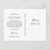 Carte Postale Accueil moderne, Joyeux Noël Photo de famille (Dos)