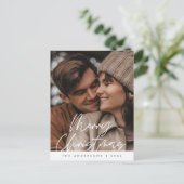 Carte Postale Accueil moderne, Joyeux Noël Photo de famille (Debout devant)