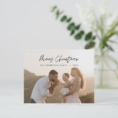 Carte Postale Accueil moderne, Joyeux Noël Photo de famille (Debout devant)