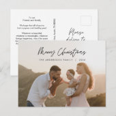 Carte Postale Accueil moderne, Joyeux Noël Photo de famille (Devant / Derrière)