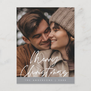Carte Postale Accueil moderne, Joyeux Noël Photo de famille