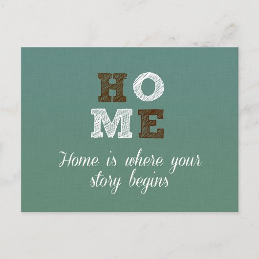 Carte Postale Accueil où commence votre histoire Citation (Devant)