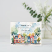 Carte Postale Accueil Personnalisé à l'Immobilier du Quartier (Debout devant)