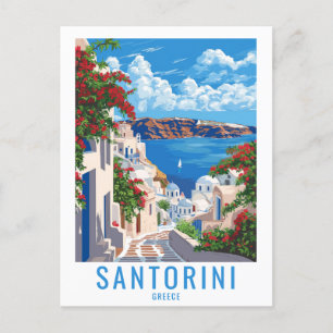 Carte Postale Accueil Santorin : Santorin Grèce