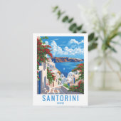 Carte Postale Accueil Santorin : Santorin Grèce (Debout devant)