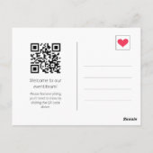 Carte Postale Accueil simple et élégant (Dos)