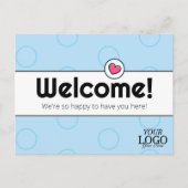 Carte Postale Accueil simple et élégant (Devant)