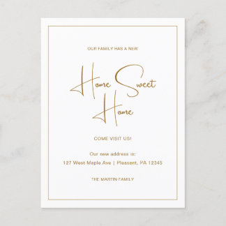 Carte Postale Accueil Sweet Home Nouvelle adresse Moving Faire-p
