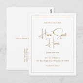 Carte Postale Accueil Sweet Home Nouvelle adresse Moving Faire-p (Devant / Derrière)