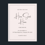 Carte Postale Accueil Sweet Home Nouvelle adresse Moving Faire-p<br><div class="desc">Cette simple carte postale mobile rose vif présente un design classique avec écriture manuscrite. Ce changement d'adresse minimaliste rose pastel de la carte postale faire-part dispose d'une bordure encadrée et de nouvelles de votre grand déménagement dans une nouvelle Maison Sweet Home. Le verso de cette carte postale de faire-part d'adresse...</div>