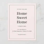 Carte Postale Accueil Sweet Home Nouvelle adresse Moving Faire-p (Devant)