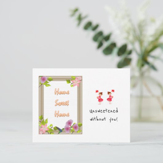 Carte postale Accueil Sweet Home Sans sucré sans v (Debout devant)