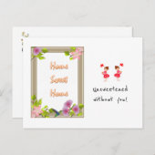 Carte postale Accueil Sweet Home Sans sucré sans v (Devant / Derrière)