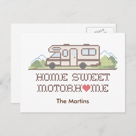 Carte postale Accueil Sweet Motor Home (Devant / Derrière)