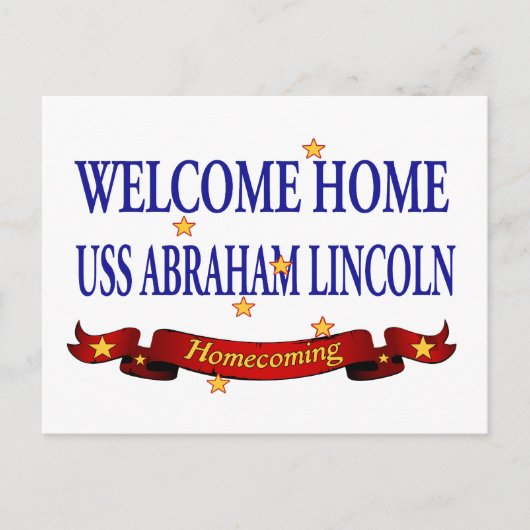 Carte Postale Accueil USS Abraham Lincoln (Devant)