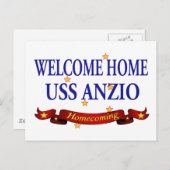 Carte Postale Accueil USS Anzio (Devant / Derrière)