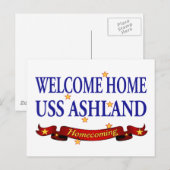 Carte Postale Accueil USS Ashland (Devant / Derrière)