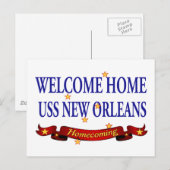 Carte Postale Accueil USS Nouvelle Orléans (Devant / Derrière)
