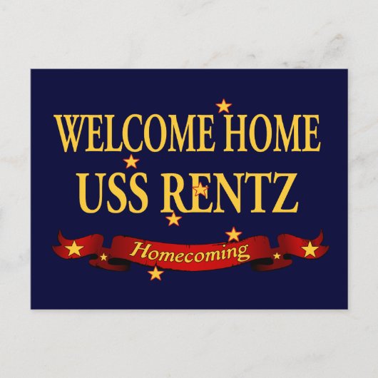 Carte Postale Accueil USS Rentz (Devant)