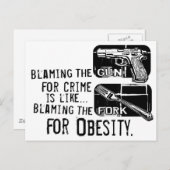 Carte Postale Accusation de l'arme à feu (Devant / Derrière)