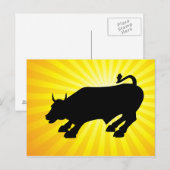 Carte Postale Accuser Black Bull de Wall Street (Devant / Derrière)