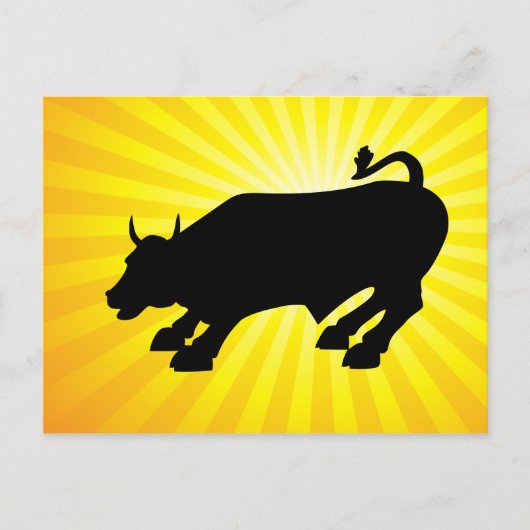 Carte Postale Accuser Black Bull de Wall Street (Devant)