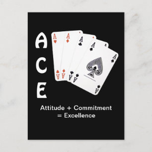 Carte Postale ACE Attitude + Engagement = Excellence