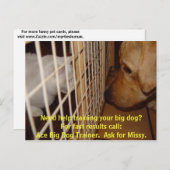 Carte Postale Ace Big Dog Trainer (Devant / Derrière)