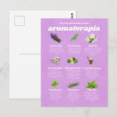 Carte Postale Aceites esenciales aromaterapia español lavanda (Devant / Derrière)