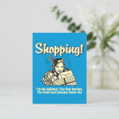 Carte Postale Achats: Je ne suis pas accro (Debout devant)