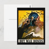 Carte Postale Acheter des obligations de guerre Vintage (Devant / Derrière)