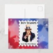 Carte Postale Acheter Des Timbres Enregistrer Le Bureau De Poste (Devant / Derrière)