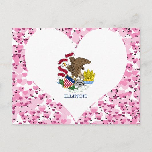 Carte Postale Acheter drapeau de l'Illinois (Devant)
