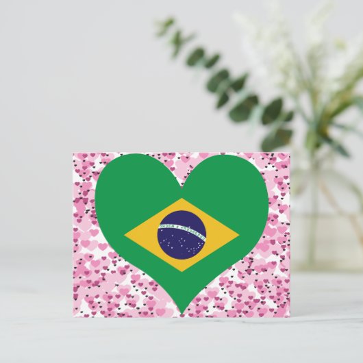 Carte Postale Acheter drapeau du Brésil (Debout devant)