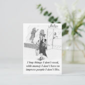 Carte Postale Acheter, Lady Shopping (Debout devant)