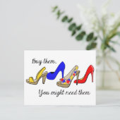 Carte Postale Acheter les chaussures (Debout devant)