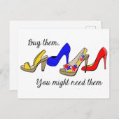 Carte Postale Acheter les chaussures (Devant / Derrière)