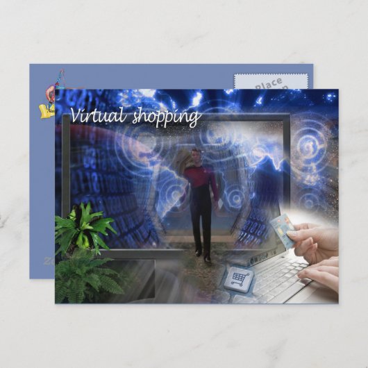Carte postale : Acheteur virtuel (Devant / Derrière)