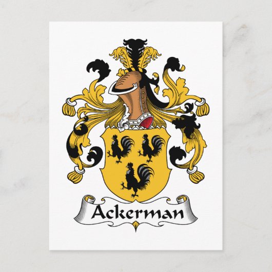 Carte Postale Ackerman Family Crest (Devant)